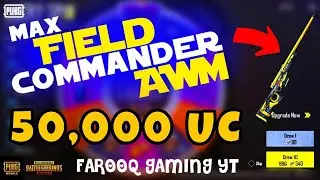 Field Commander AWM Lucky Spin | Upgraded To Maxed | 🔥 50,000 UC 🔥 - PUBG Mobile