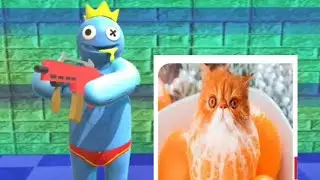 СБЕЖАЛ ИЗ ТЮРЬМЫ СИНИХ КАРАКАТИЦ! - Scary Blue Monster Toy Factory