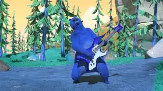 Bear Playing Guitar, Like a Rockstar.! 🎸🐻💥 (Sponsored By Klasky Csupo 2001 Effects)