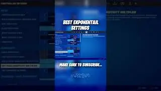 The BEST Exponential Aimbot Settings Chapter 3 🎮😱 #shorts #fortnite