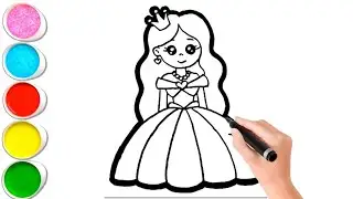 Как нарисовать прекрасную принцессу Диснея 💓 | Как легко нарисовать Барби
