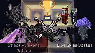 Chaos Awakens Robots vs 2x Blue Skies Bosses | Minecraft 1.16.5