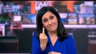 Ведущий BBC показал средний палец в прямом эфире