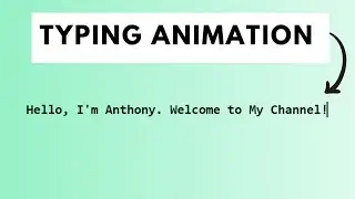 How to Create Text Typing Animation Effect Using(HTML/CSS)