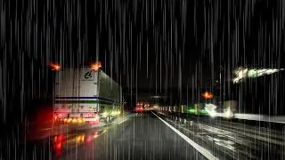 ☔️Late Night Rainy Highway Drive💤Drift into Deep Sleep😴(Real Footage, Not AI)