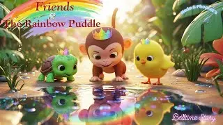 Bedtime Story for Kids 🌈 | Friends and the Rainbow Puddle &ndash; Rainy Day Sleep Story | Phoeniz & Modo