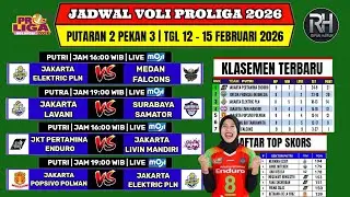 Jadwal Voli Proliga Putaran 2 Pekan ke 3~Klasemen & Top Skor Proliga 2026 Terbaru Megawati~Live Moji