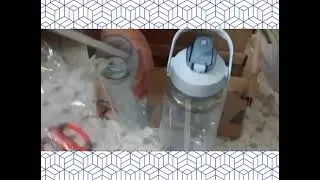 3 packs of transparent water bottle 2000ml,800ml,300ml with the motivation time marker and straw.