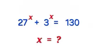 A nice exponential equation to solve | Math Olympiad 