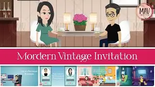 ✅ Modern Vintage Invitation | Best Online Wedding Invitations | Custom Bridal Shower Invitations