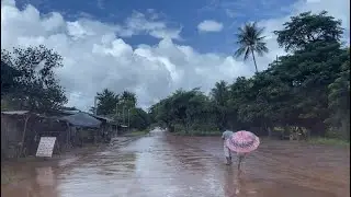 SIEM REAP Countryside Driving Tour under rainy day | CAMBODIA 2022