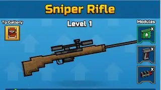 Pixel Gun 3D Common Default Sniper Rifle level X modules review