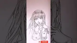 quick sketch of zero two #shorts#anime#drawing