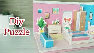 DIY puzzle kamar tidur|bedroom #minidiy# puzzle #puzzle  #diypuzzle #diy