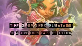 Tier 3 or Less Survivor Round 1 (Part 1): XL Reno Blood Dk, Sire Druid, and Reno Druid!
