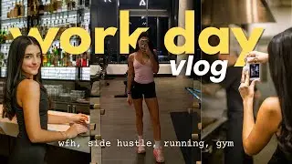 A work day in the life VLOG: running, wfh, side hustle, chatty updates, and gym