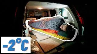 WINTER Car Camping in FREEZING Conditions & Morning Ice Bath in the River! (Solo Stealth Camp)