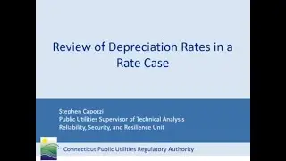 Review of Utility Depreciation Rates in a Rate Case