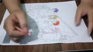 Coloring Page of Flag Carrying Group Members 3   Bailando con el Viento