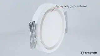 Grila Anemostat fara cadru ERGOVENT Rondo pentru tavan elegant