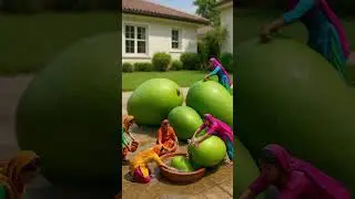 Tiny Punjabi women, giant mango pickle game!Desi flavors unlocked! #AcharLove #PunjabiKitchen #Viral
