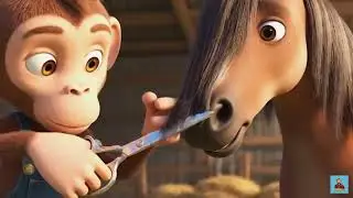 Monkey and Friends Fix the Tractor and Harvest Carrots Together - Tiny Monkey Village