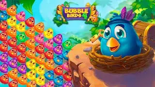 Bubble Birds 4: Match 3 Puzzle Shooter Game (by ZiMAD) IOS Gameplay Video (HD)