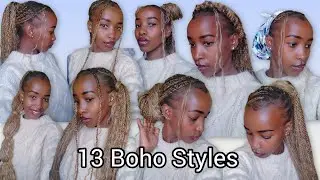 13 Easy Ways to Style Knotless Boho Braids | Beginner Friendly