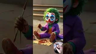 Evolution of Joker 🤡 From Villain to Starving Artist! 🎨😂 #cartoon #shortsfeed #aigenerated
