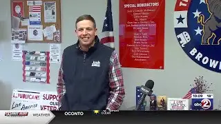 Gubernatorial candidate Josh Schoemann campaigns in Green Bay