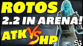 Rotos 2.2 Arena & testing HP vs ATK on him. Raid shadow legends Rotos guide Rotos after 2.20
