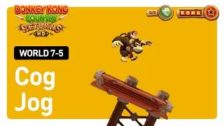 🌴 Donkey Kong Country Returns HD - Level 7-5 100% Walkthrough | All Puzzle Pieces & KONG Letters