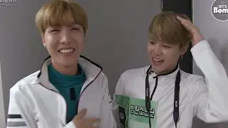 when hoseok and jimin laughing together