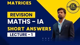 Revision Maths IA SAQ(Matrices)(1 - 4)