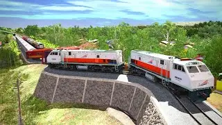 AMAZING! Flying Train Over Dangerous Zig Zag Crossing | Zig Zag Flying Carriage Over The Settlement
