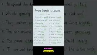 20 Adverbs Examples in Sentences 📝✅ How to use Adverbs in Sentences