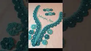crochet neck collar design Turkish crochet neck collar design