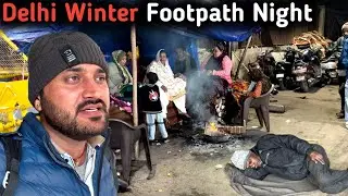 Delhi winter footpath night life||Homeless people life in winter season||Delhi vlogs