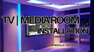 Media room installation in Bristol. With Rako lighting design and acoustic treatment.