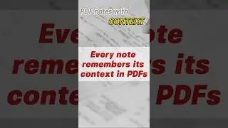 Stop losing context in PDF notes#notetaking #contextmatters #pdfreader #researchworkflow