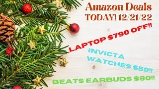 Deals On Amazon! Crazy Laptop Deal! 12/21/22! Invicta and Citizen watches,  Earbuds Deals!