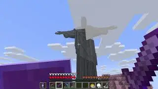 GIANT STATUE OF JESUS ON THE CHRISTIAN MINECRAFT SERVER ELENGUBU!
