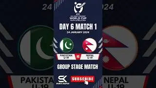 ICC U19 Men&rsquo;s CWC 2024 | Pakistan vs Nepal | Sports Keeper