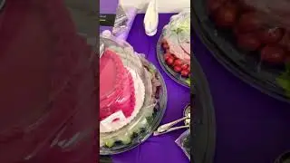 We #eating and all of its catered 🍽️#foodie #cake #platter #goingout #9014baby #party #feedshorts