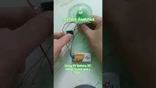 Using 9V Battery, DC motor, Switch and a Fan  #ctce #diy #battery #electronics #learning