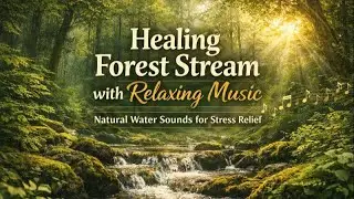 Healing Forest Stream with Relaxing Music | Natural Water Sounds for Stress Relief