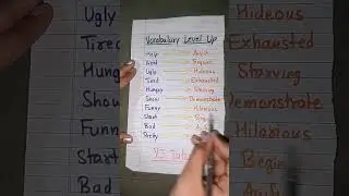 Vocabulary level up 👩&zwj;🏫📑 #education #english #learning
