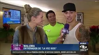 Maluma  y  José Agredo Entrenador y master en noticias caracol tv
