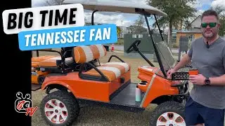Tennessee VOLUNTEERS Fan Goes All Out with Custom Golf Cart - GolfCartingTV