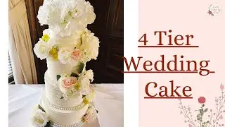 4 Tier Wedding Cake #cake #weddingcake #shorts